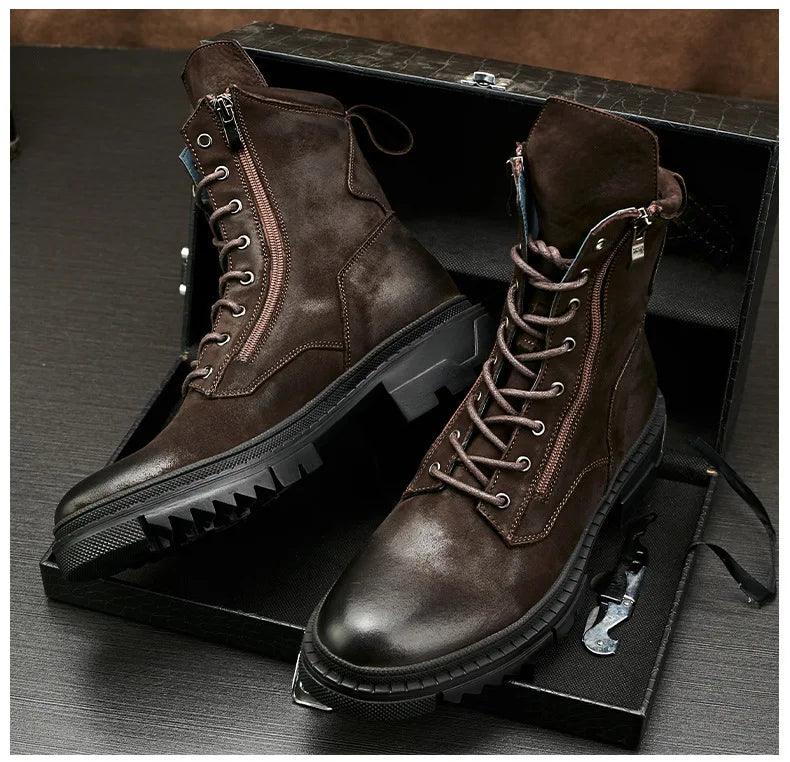 Italian boots made from luxury genuine leather. Designer fashion, handmade. - ARI