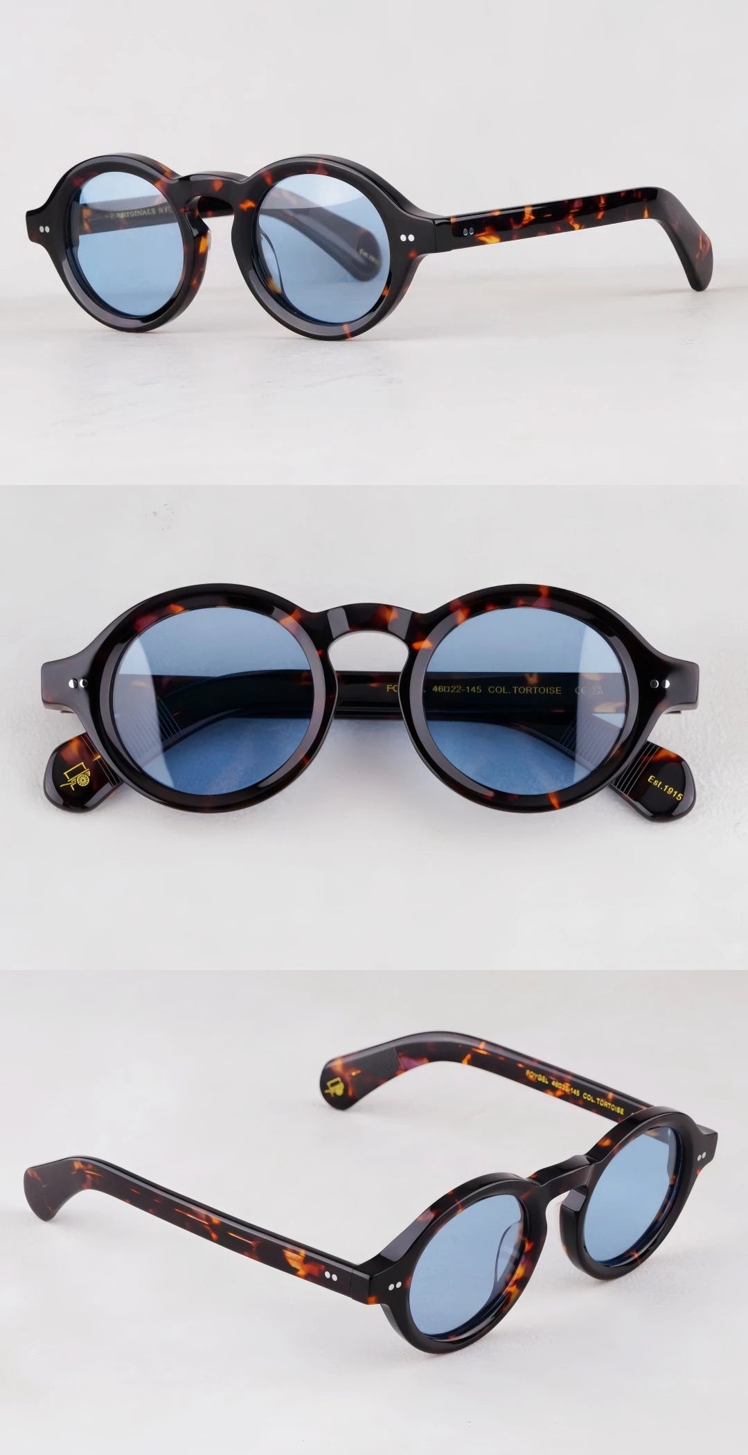 Mascot 1918 Solid thick  Round Style sunglasses