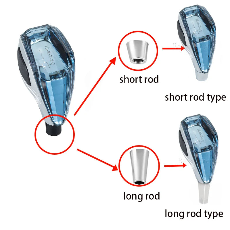 Universal Crystal lighting gear shift knob lever stick handball for cars lover