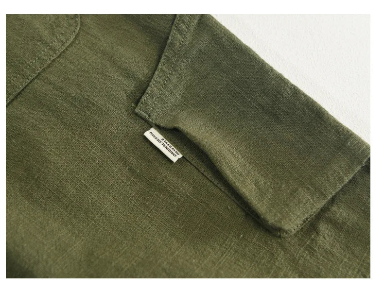 Italian luxury style Cotton linen shorts  streetwear beach wearing