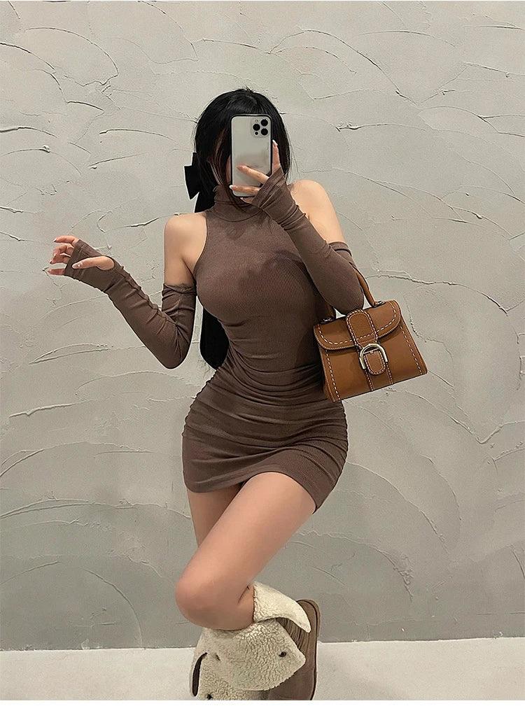 Girls sleeveless pleated mini dress, korean style - ARI