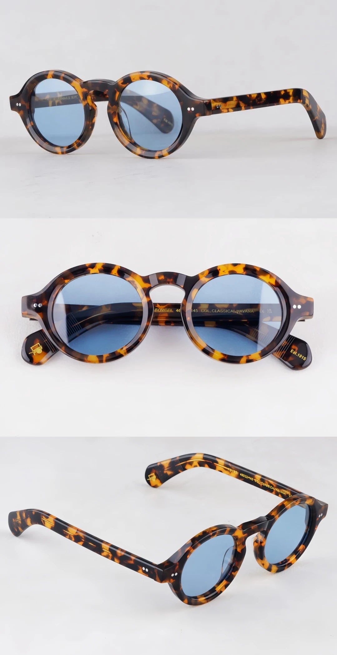 Mascot 1918 Solid thick  Round Style sunglasses