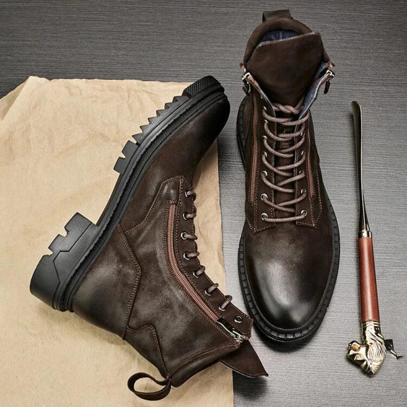 Italian boots made from luxury genuine leather. Designer fashion, handmade. - ARI