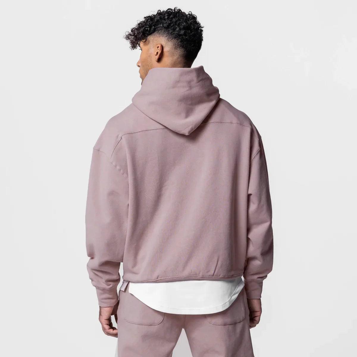 heavyweight cotton hoodie loose fitting amazing street style - ARI