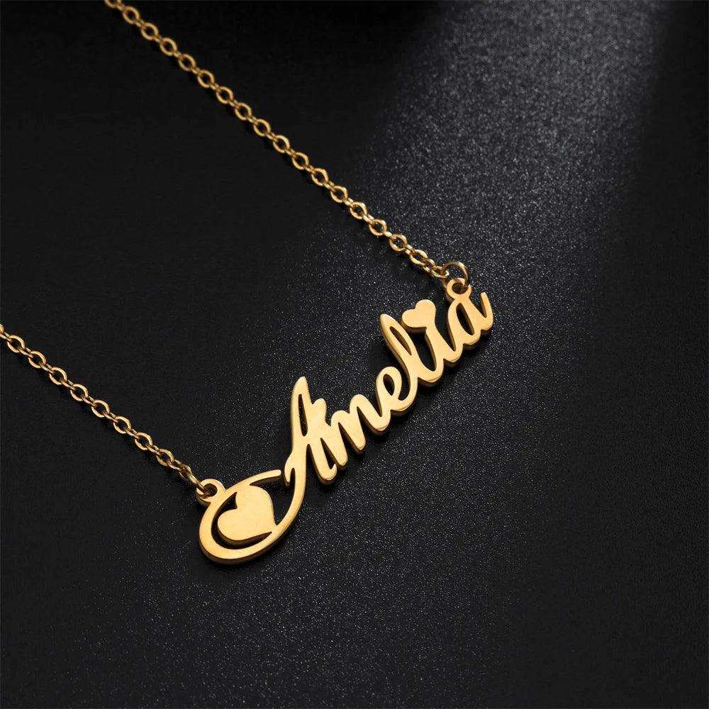 your name on Necklace Stainless Steel Jewelry - ARI
