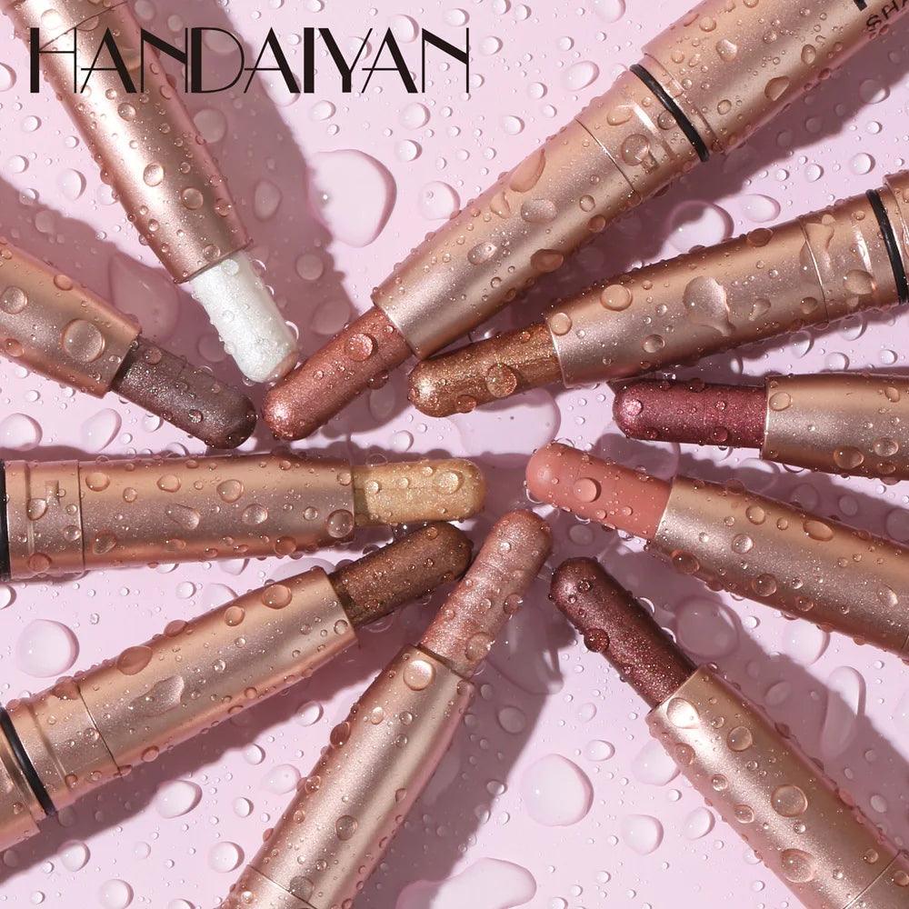 12pcs eyeshadow stick shimmer matte eyeliner highlighter - ARI