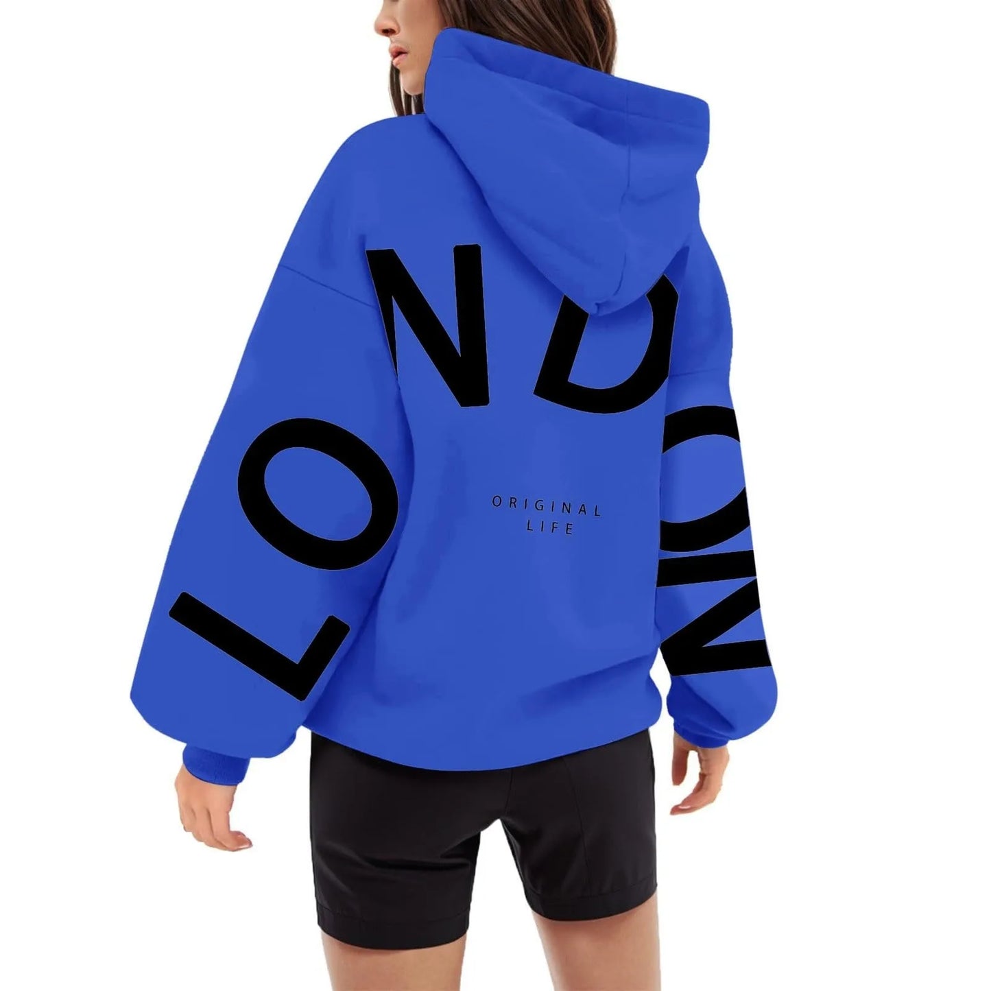 Women outfit sweatsuit letter long sleeved casual hoodie