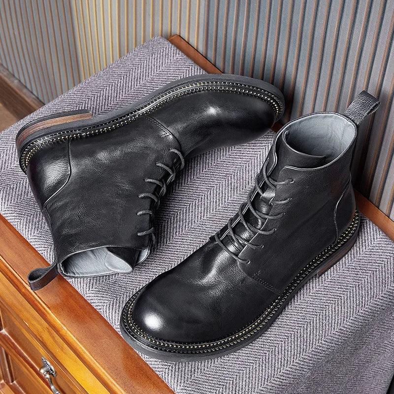 Handmade, high-quality, soft cow leather boots in British style. - ARI