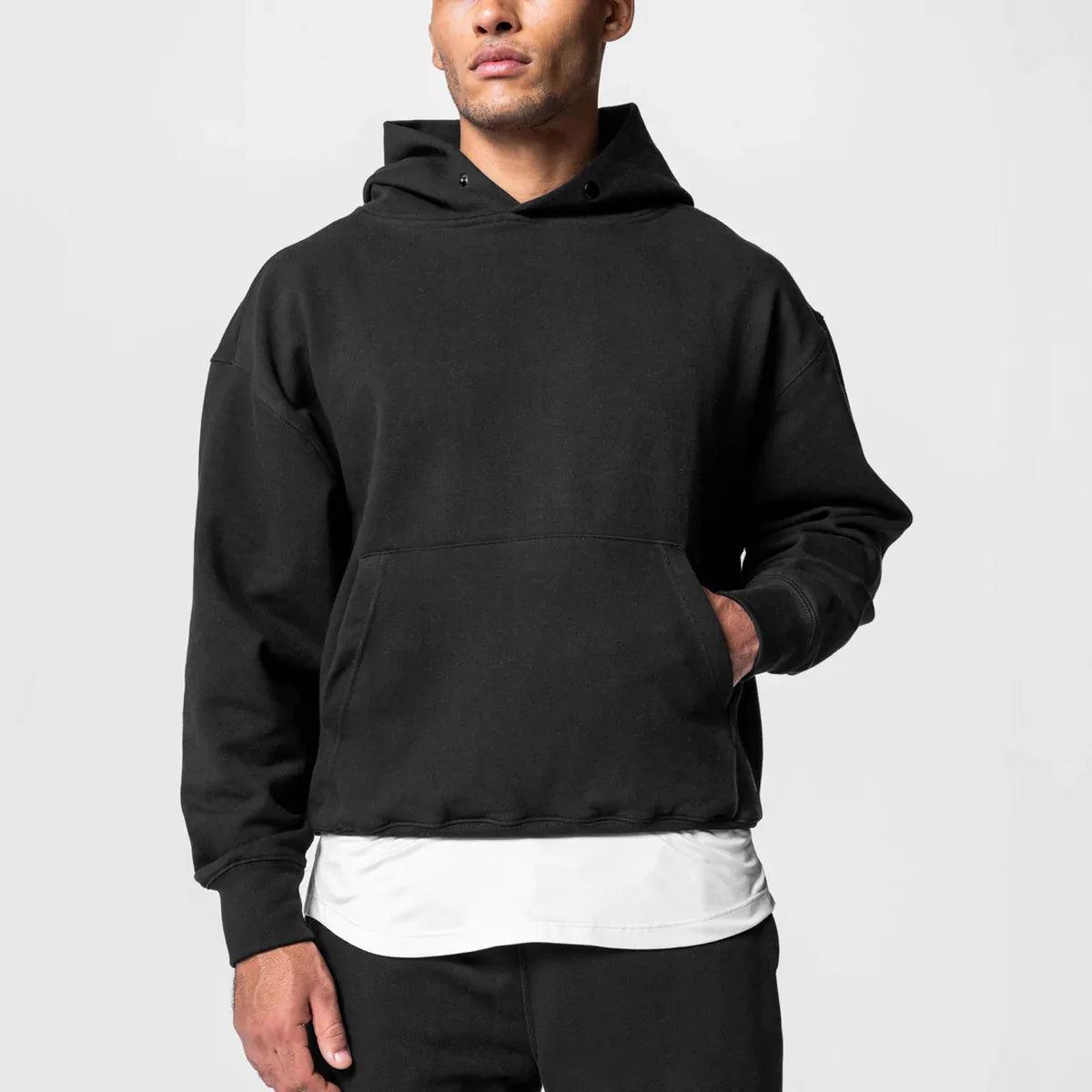 heavyweight cotton hoodie loose fitting amazing street style - ARI