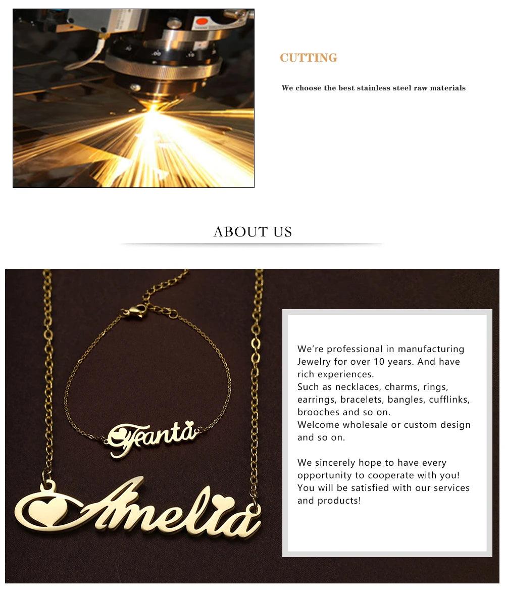 your name on Necklace Stainless Steel Jewelry - ARI
