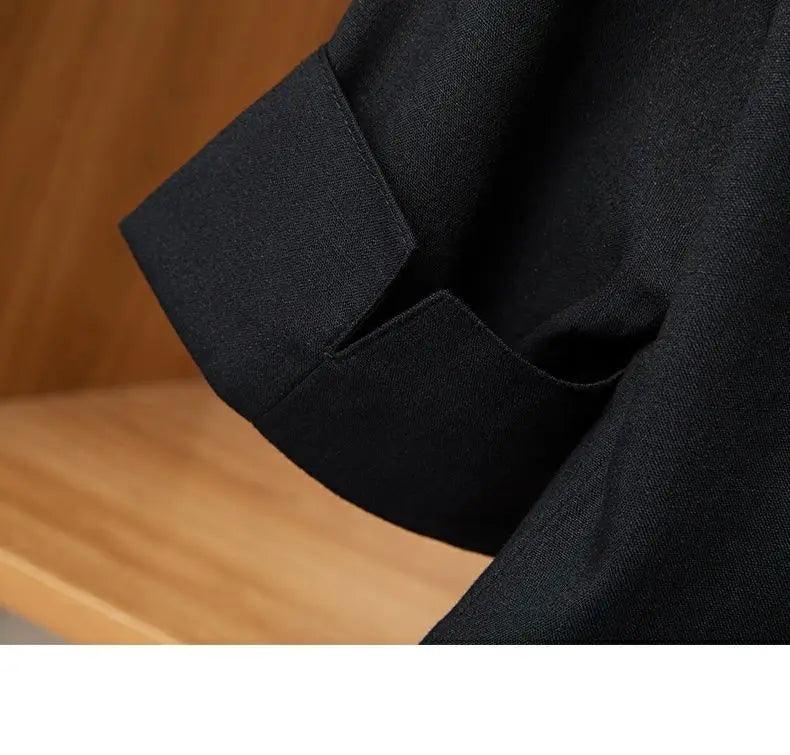 collar single button short sleeve women's jacket new fashion suit blazer short jackets coat - ARI