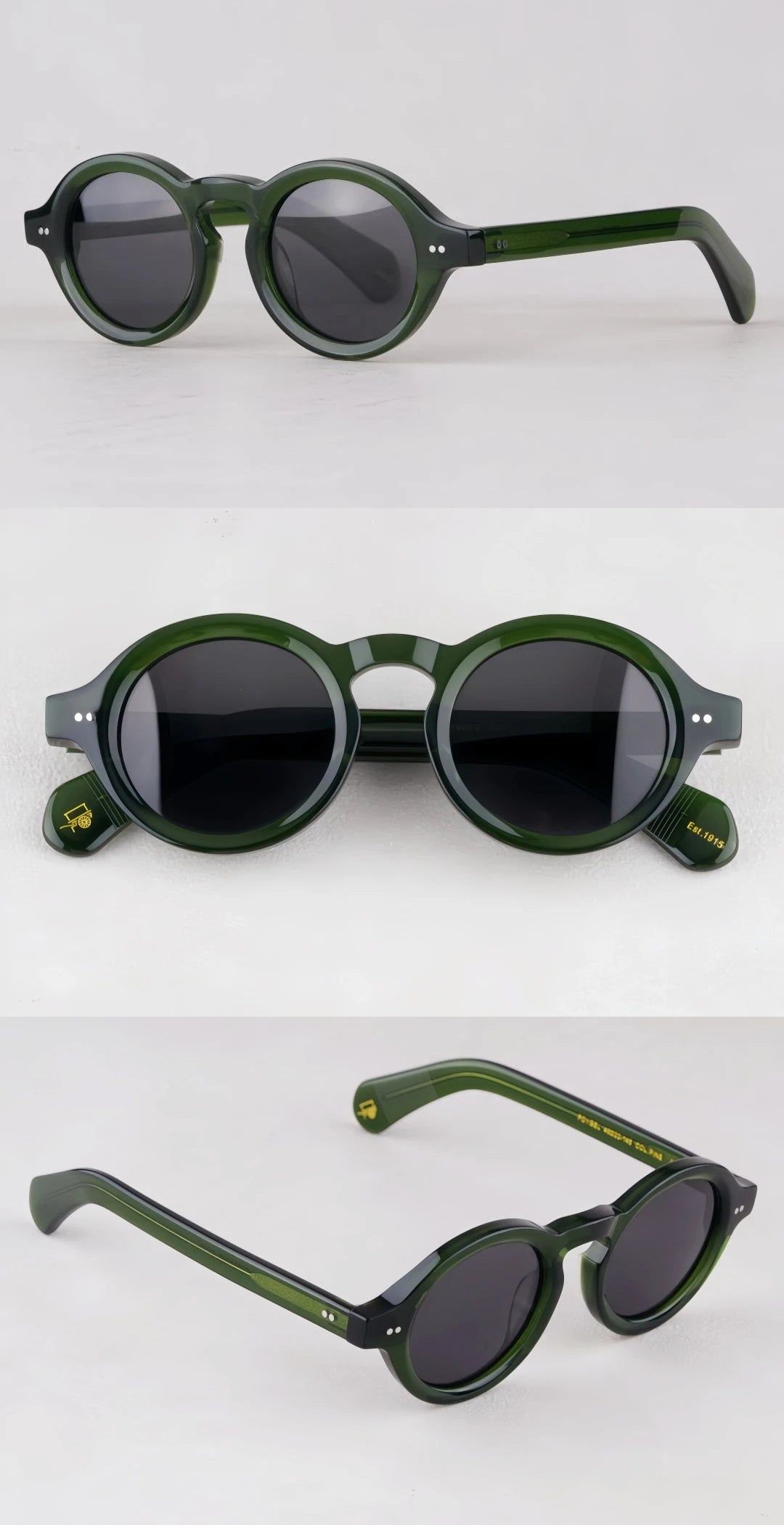 Mascot 1918 Solid thick  Round Style sunglasses