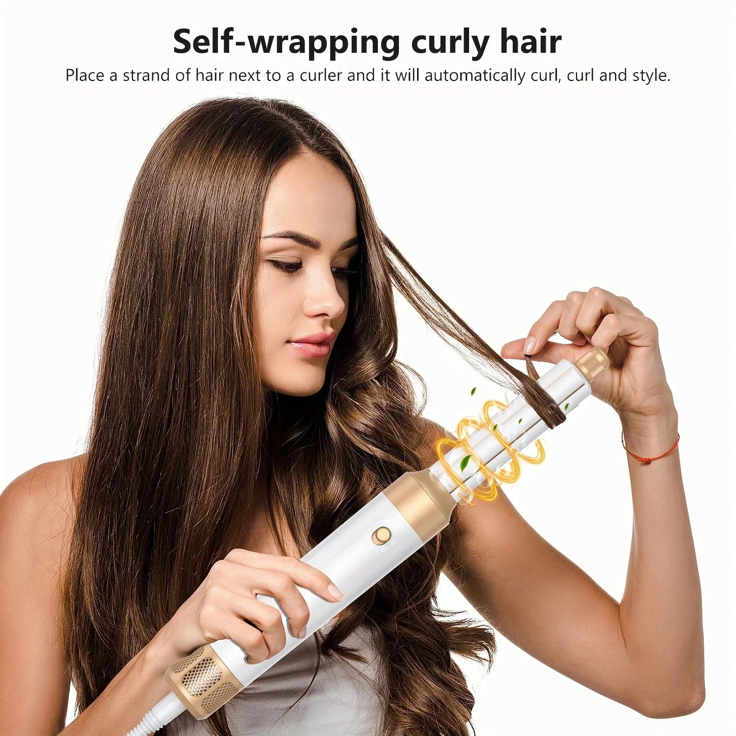 7 in 1 hair dryer brush set with negative ion, curling iron, straightener & hot comb