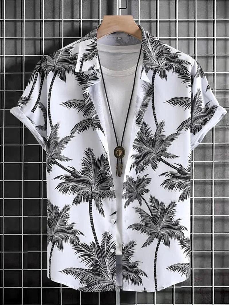 Hawaiian top men's clothing street party men's shirt breathable - ARI