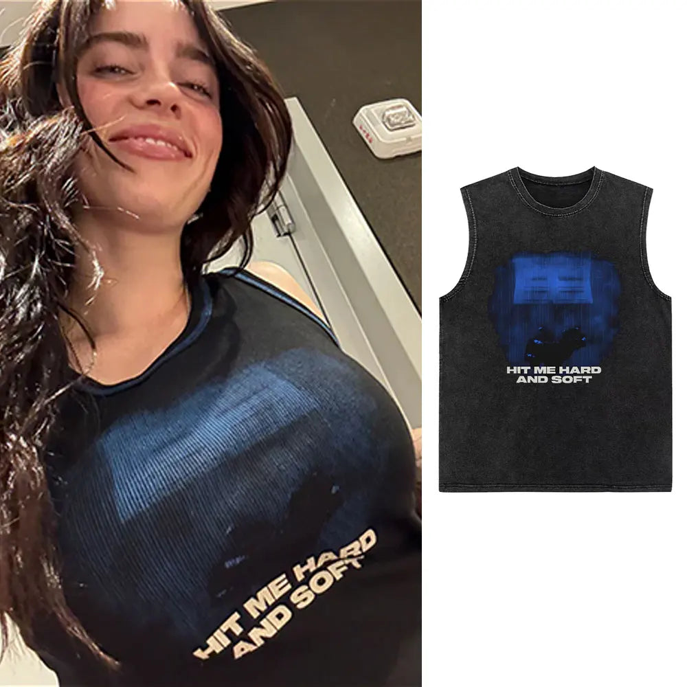 Billie eilish Hit me hard and soft vest top oversized sleeveless