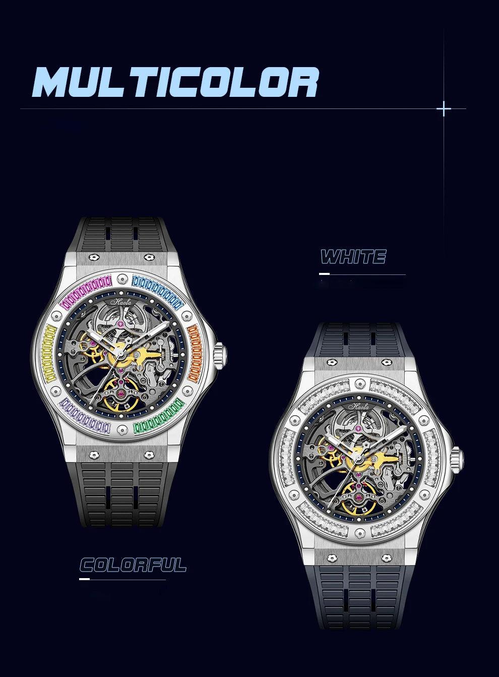 Haofa skeleton watch,Luxury automatic mechanical - ARI