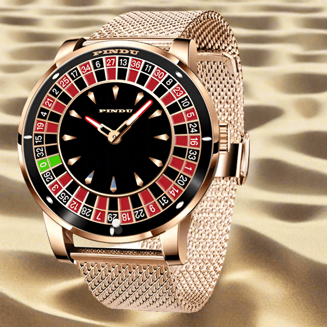 PINDU Design NH35A Movement Watch Rotating Dial Las Vegas Automatic Watch Men Diamond - ARI