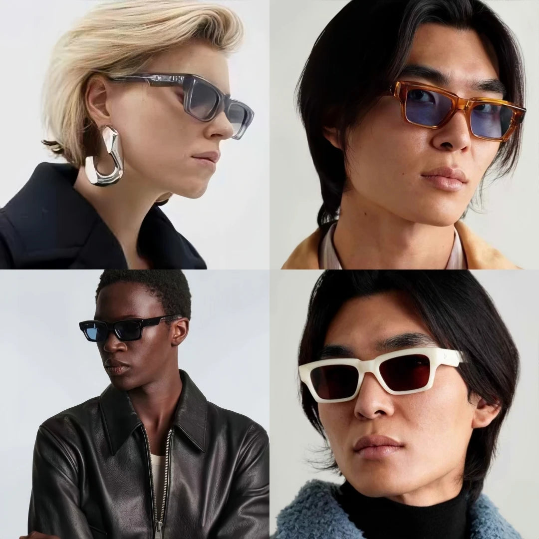 JMM ASHCROFT thick acetate square style sunglasses