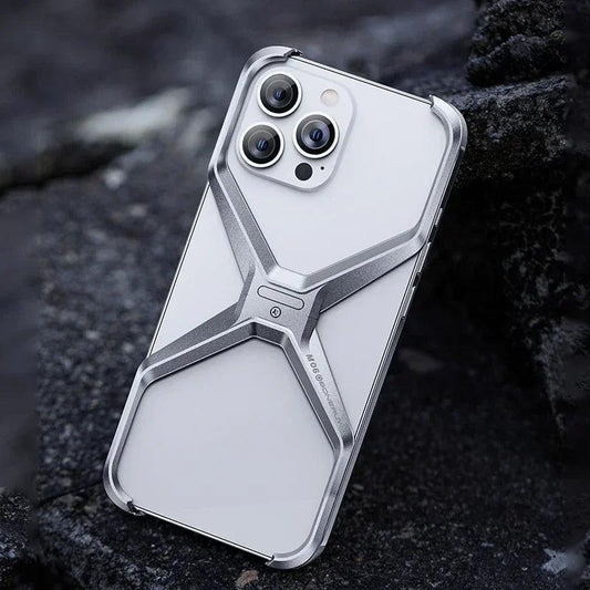 Phone case for iphone metal x type removable heat dissipation armor cover - ARI