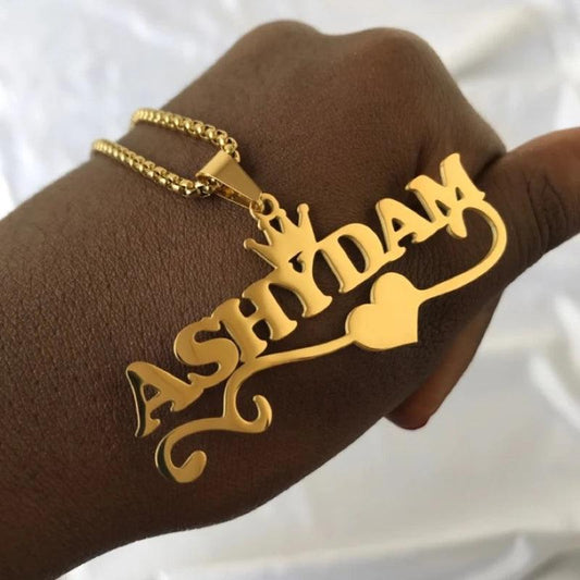 thick bead chain custom name necklace personalized for women men party gifts - ARI
