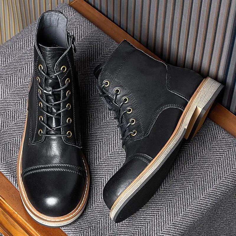 Mens Genuine Leather Boots Handmade Quality Comfortable - ARI