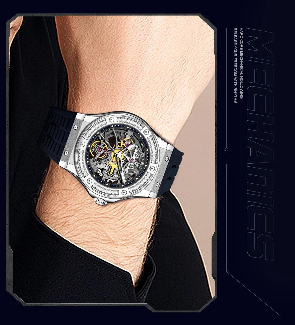 Haofa skeleton watch,Luxury automatic mechanical - ARI