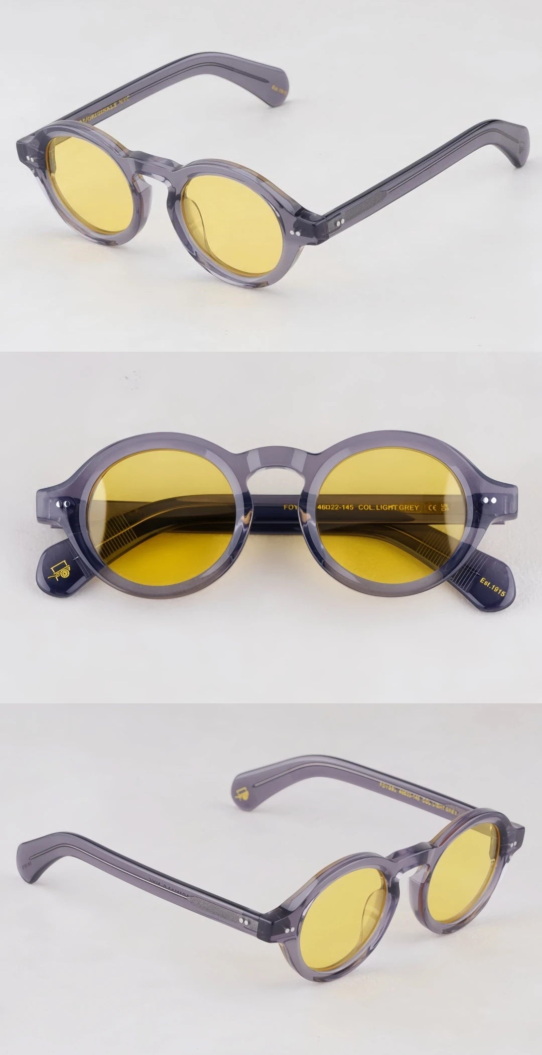 Mascot 1918 Solid thick  Round Style sunglasses