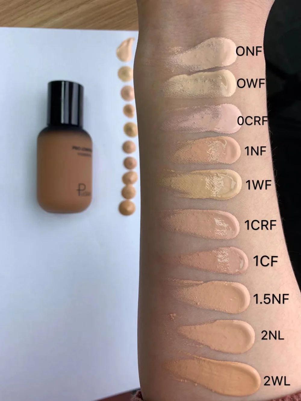 face liquid foundation full concealer makeup waterproof base brighten whitening cover dark circle - ARI