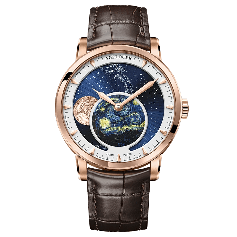 AGELOCER Original Astronomer luxury automatic moon phase watch - ARI