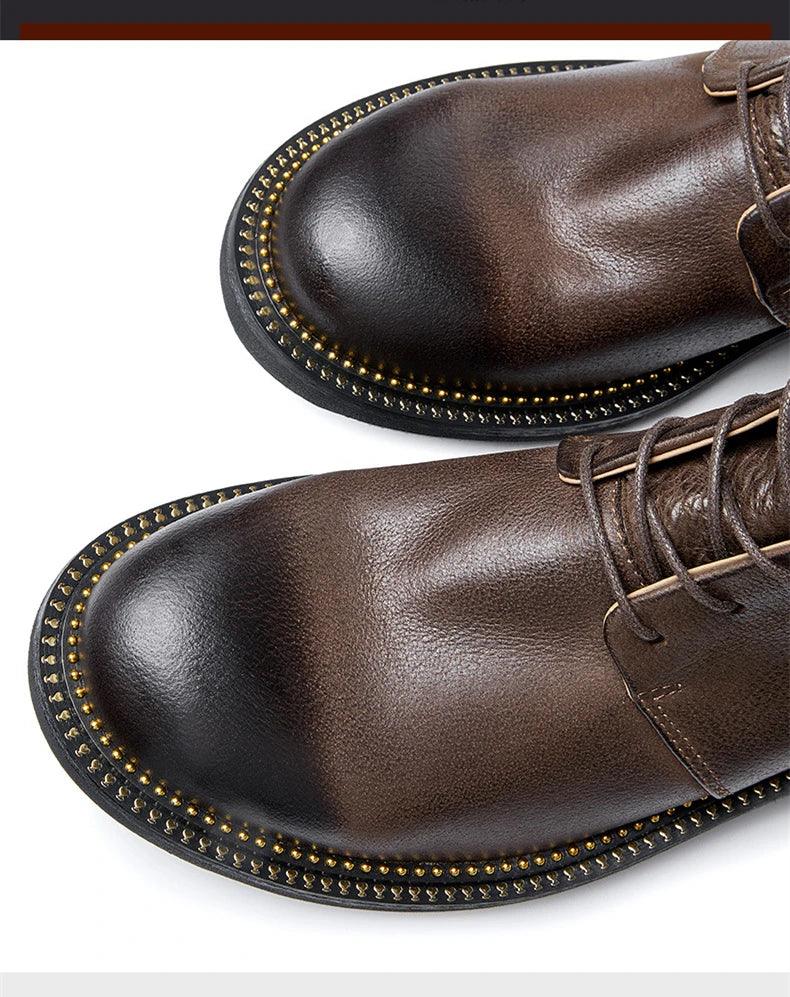 Handmade, high-quality, soft cow leather boots in British style. - ARI