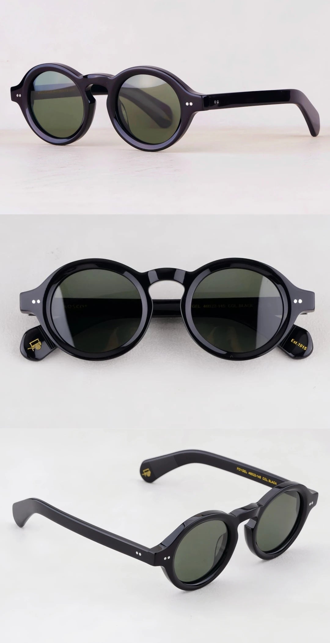 Mascot 1918 Solid thick  Round Style sunglasses