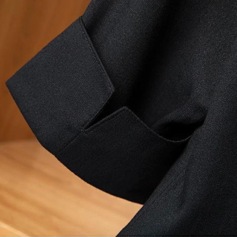 collar single button short sleeve women's jacket new fashion suit blazer short jackets coat - ARI