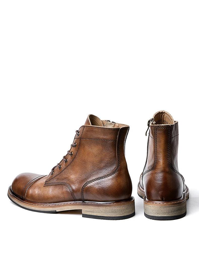 Mens Genuine Leather Boots Handmade Quality Comfortable - ARI