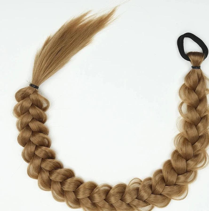 Synthetic long twist braid ponytail extensions with rubber band for women. Perfect for daily use - ARI