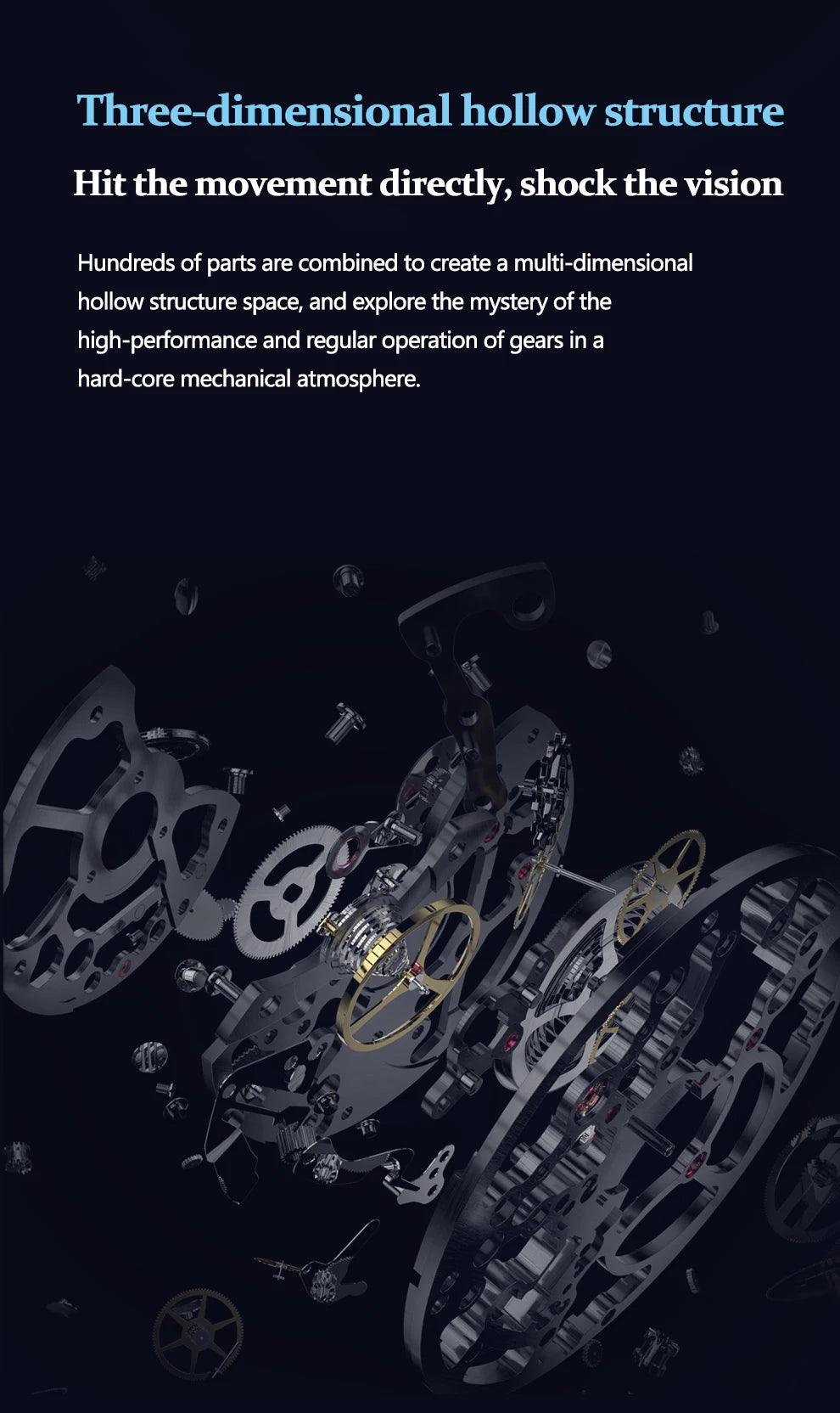 Haofa skeleton watch,Luxury automatic mechanical - ARI