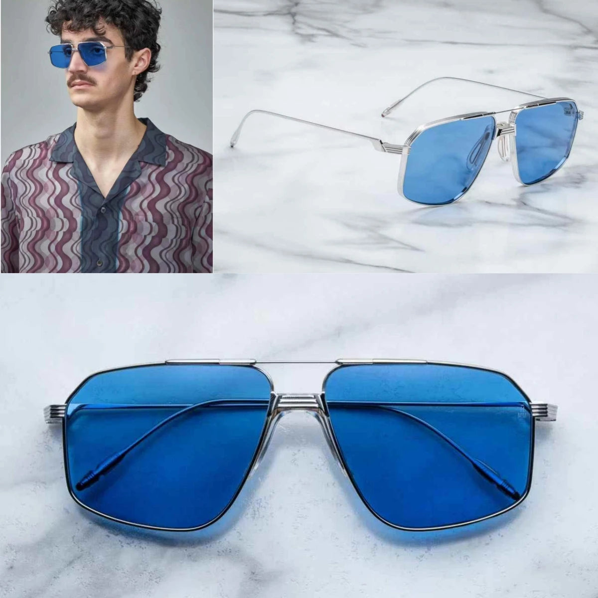 JMM sunglasses JAGGER ultralight titanium square style