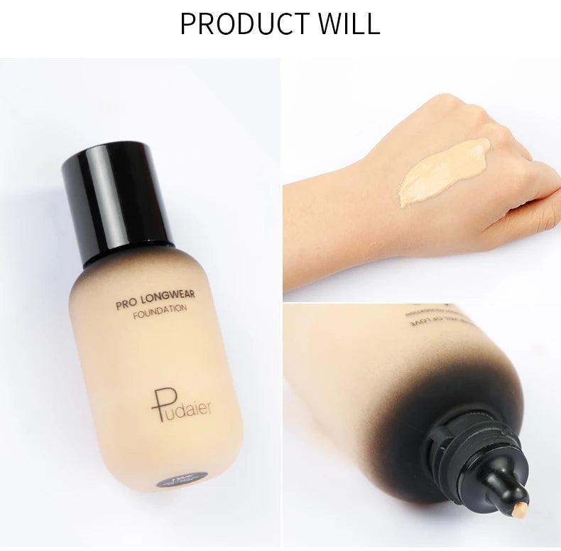 face liquid foundation full concealer makeup waterproof base brighten whitening cover dark circle - ARI