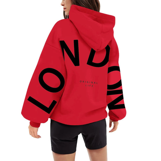 Women outfit sweatsuit letter long sleeved casual hoodie