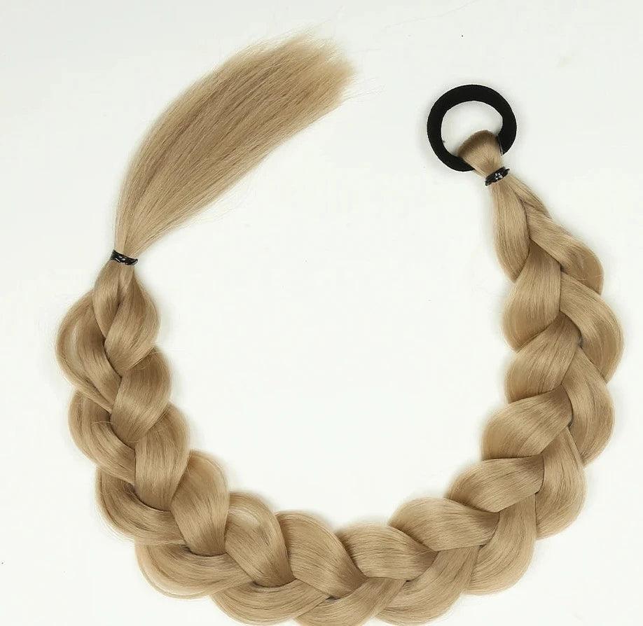Synthetic long twist braid ponytail extensions with rubber band for women. Perfect for daily use - ARI