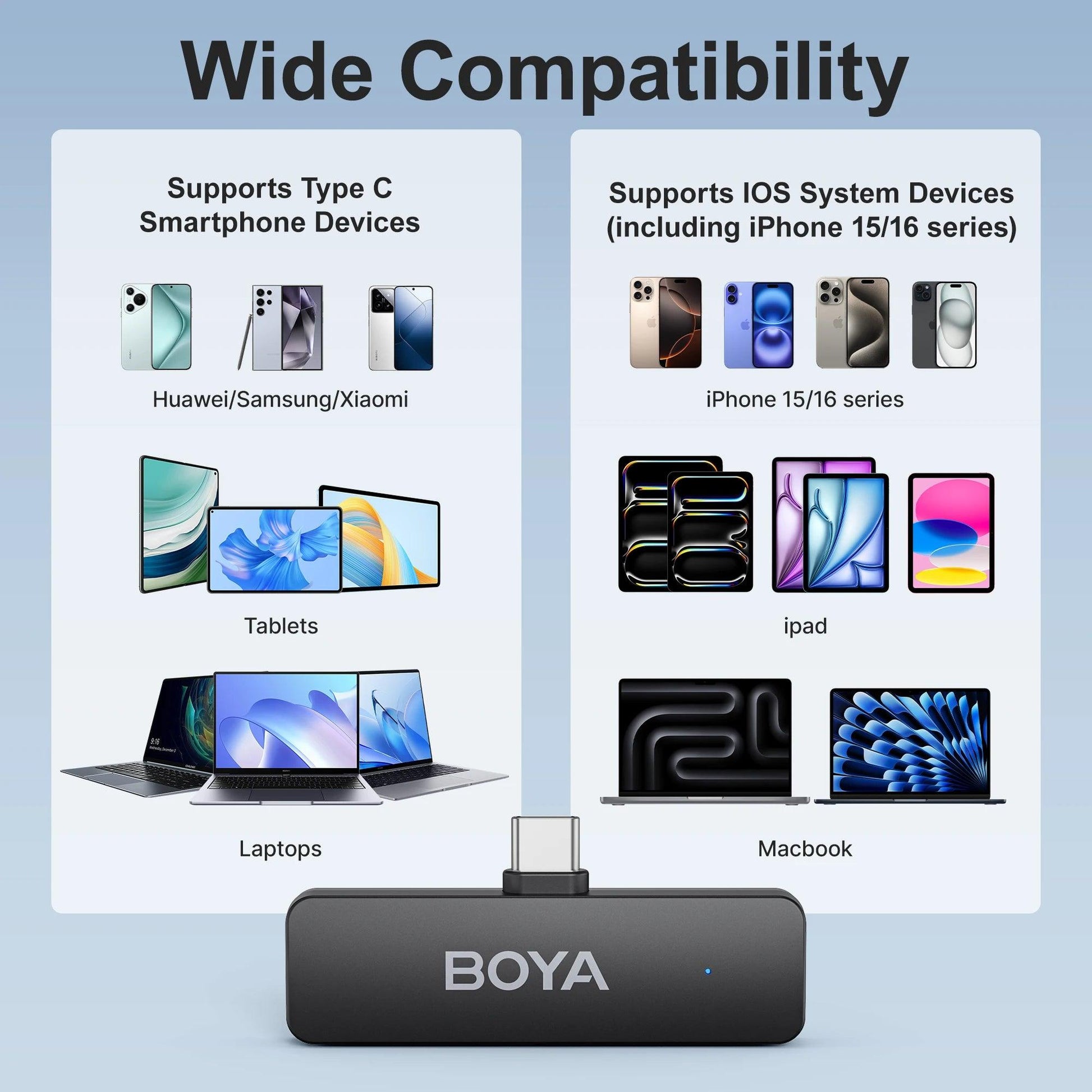 BOYA-V4U wireless microphone for phone & pc video recording live streaming - ARI
