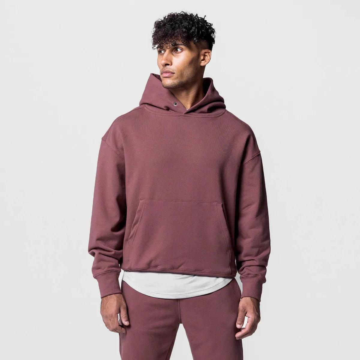 heavyweight cotton hoodie loose fitting amazing street style - ARI