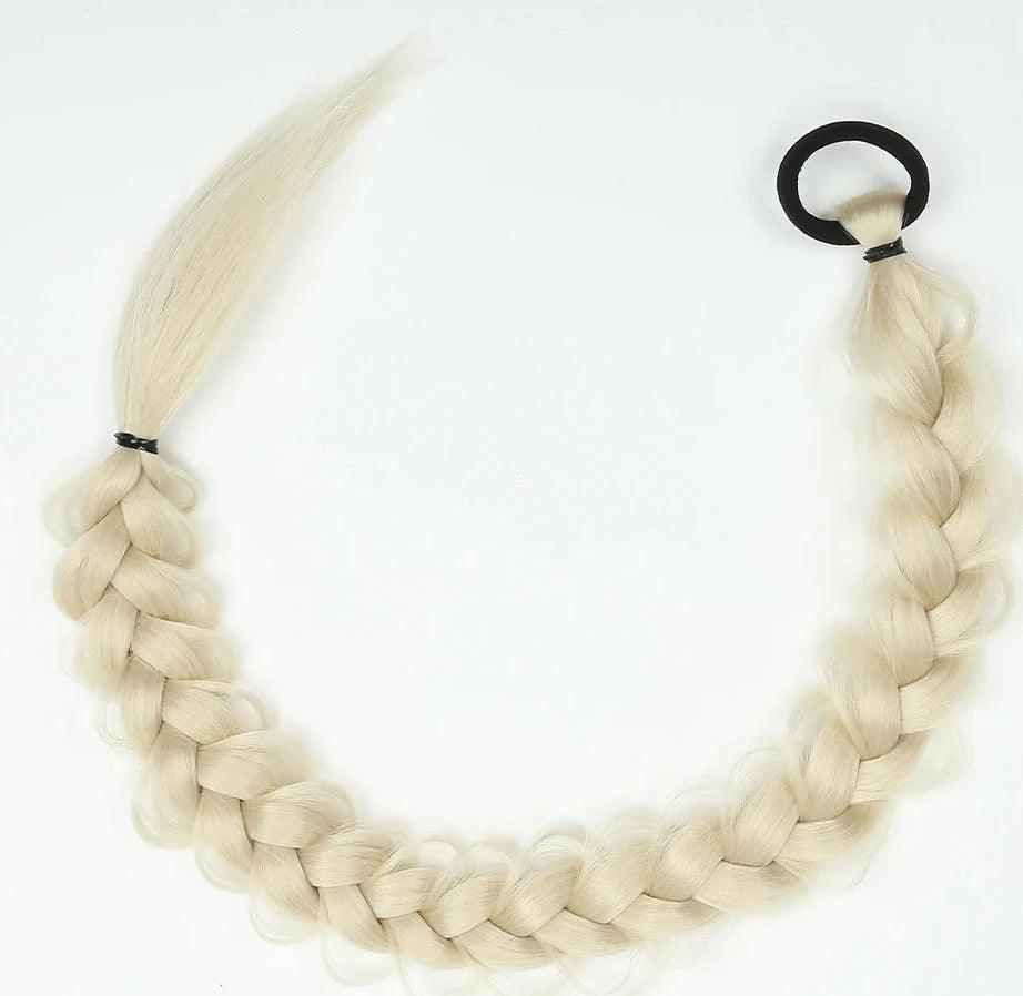 Synthetic long twist braid ponytail extensions with rubber band for women. Perfect for daily use - ARI