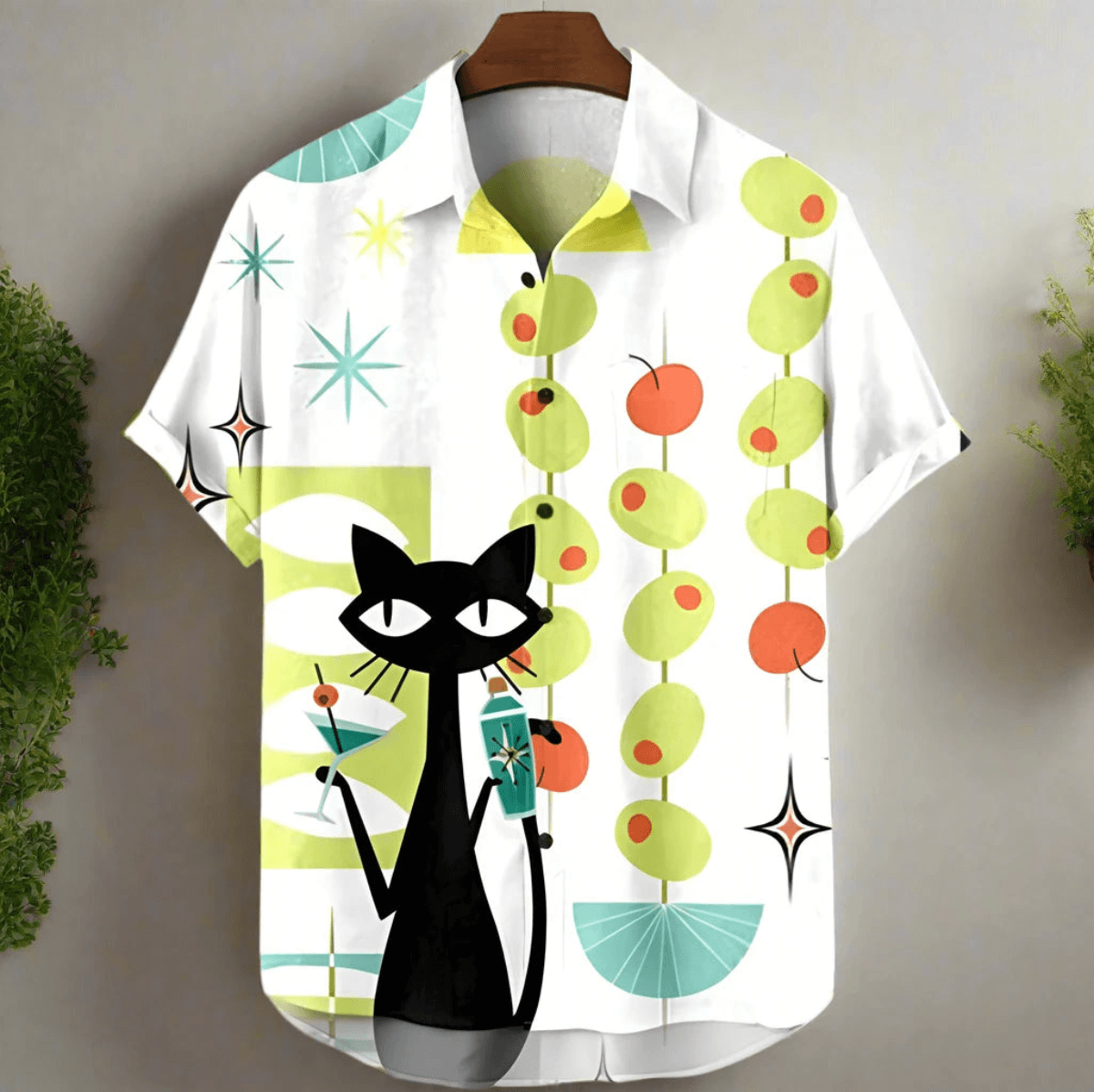 shirt designs of Cartoon animal cat print anime vintage clothing - ARI