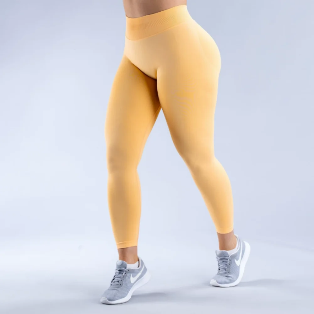 Leggings women high quality low ribbed fitness stretch fitness tights