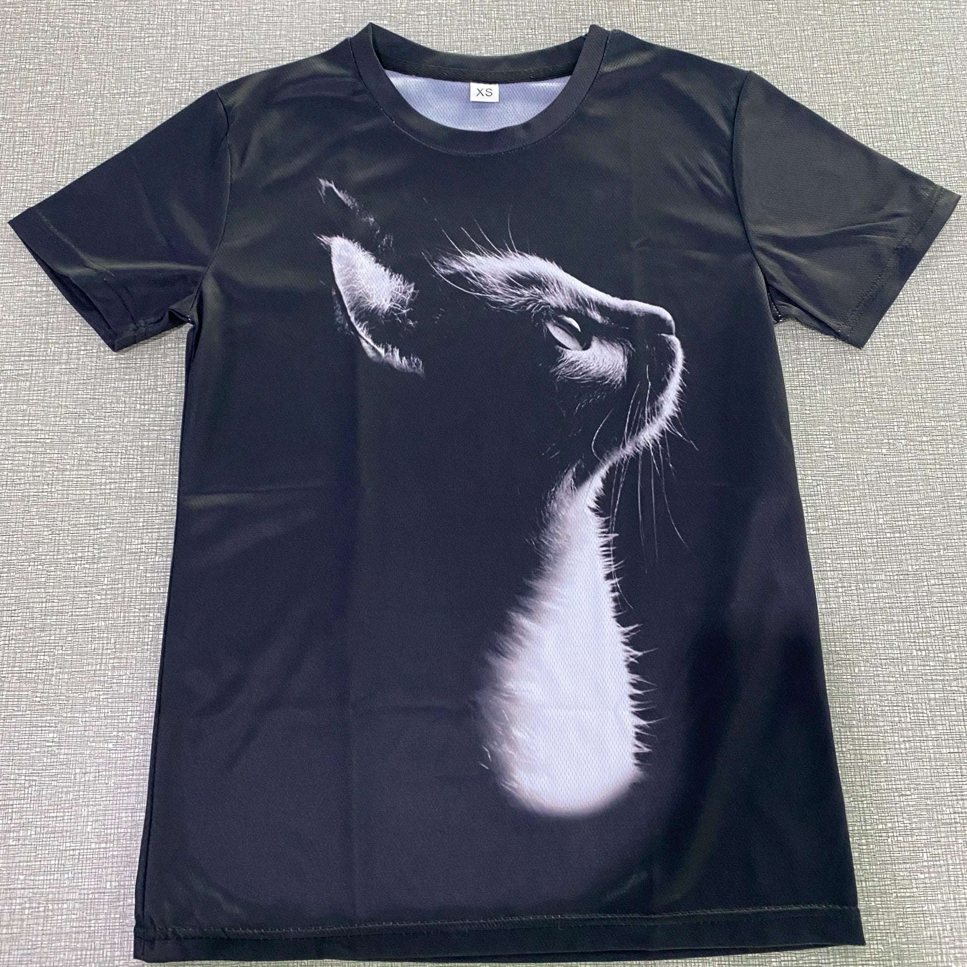 cats lover new fashion t-shirt women 3d cats print t-shirts - ARI