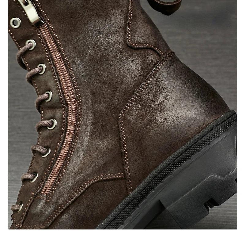 Italian boots made from luxury genuine leather. Designer fashion, handmade. - ARI