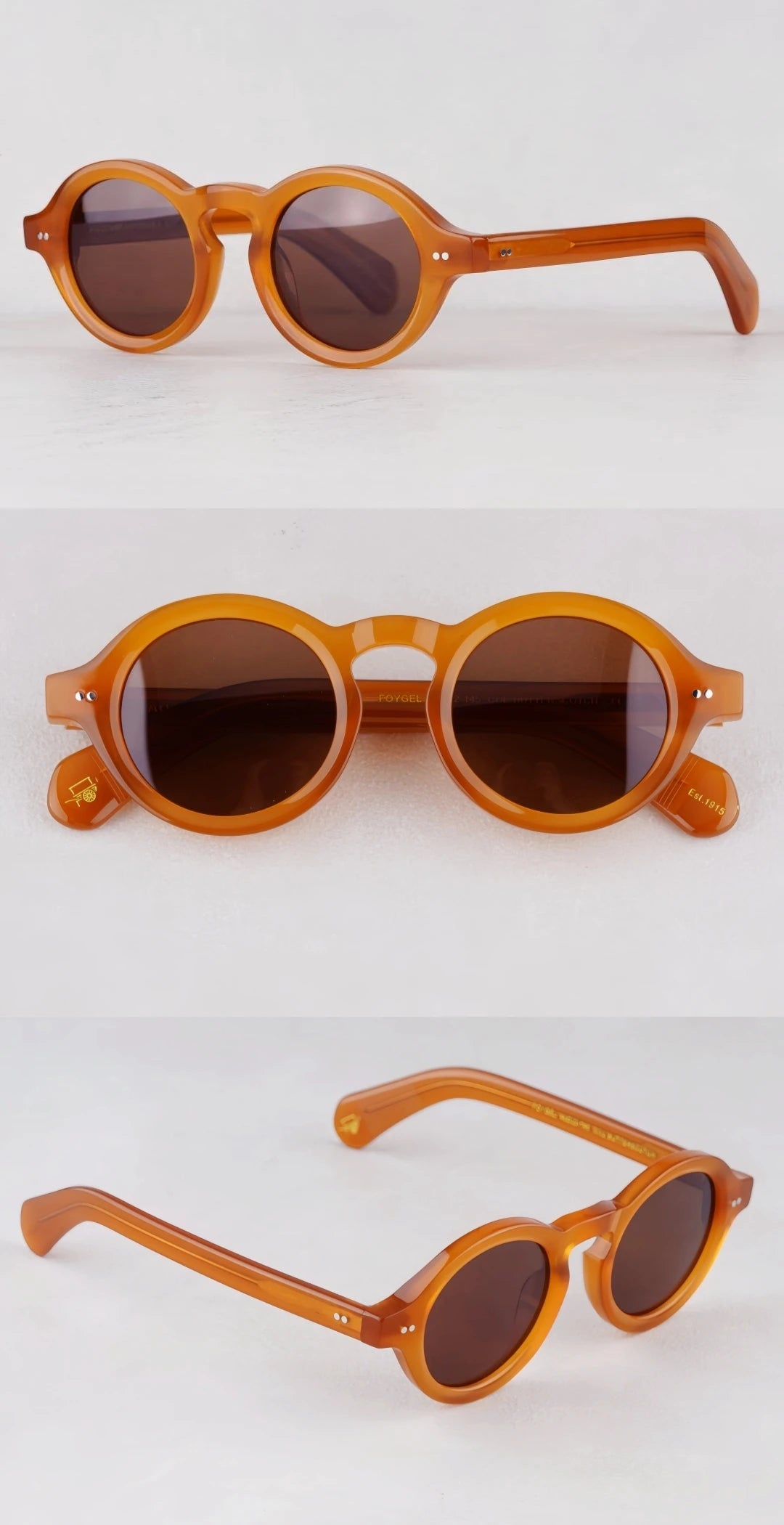 Mascot 1918 Solid thick  Round Style sunglasses
