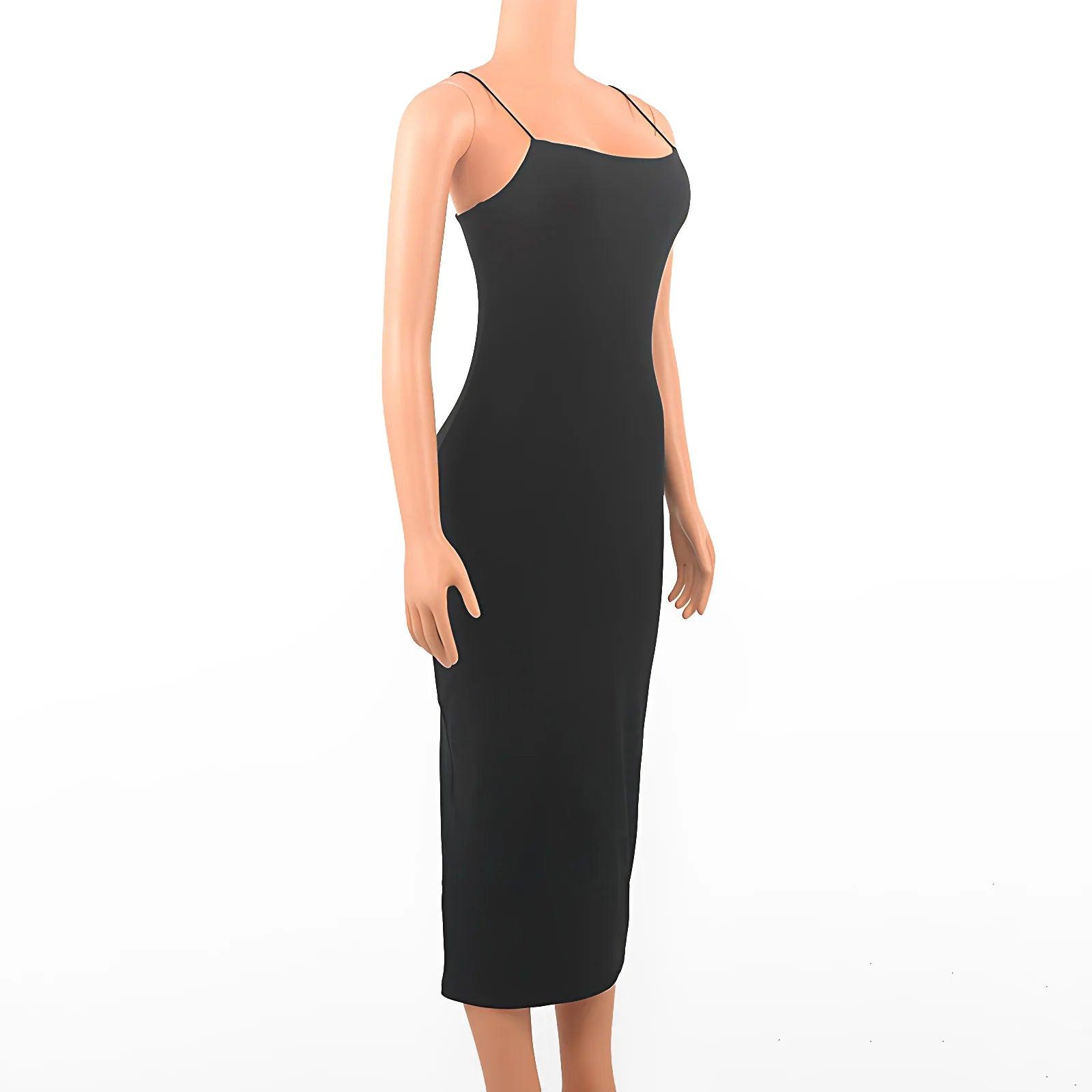 Flirty sleeveless backless spaghetti strap bodycon party dress - ARI