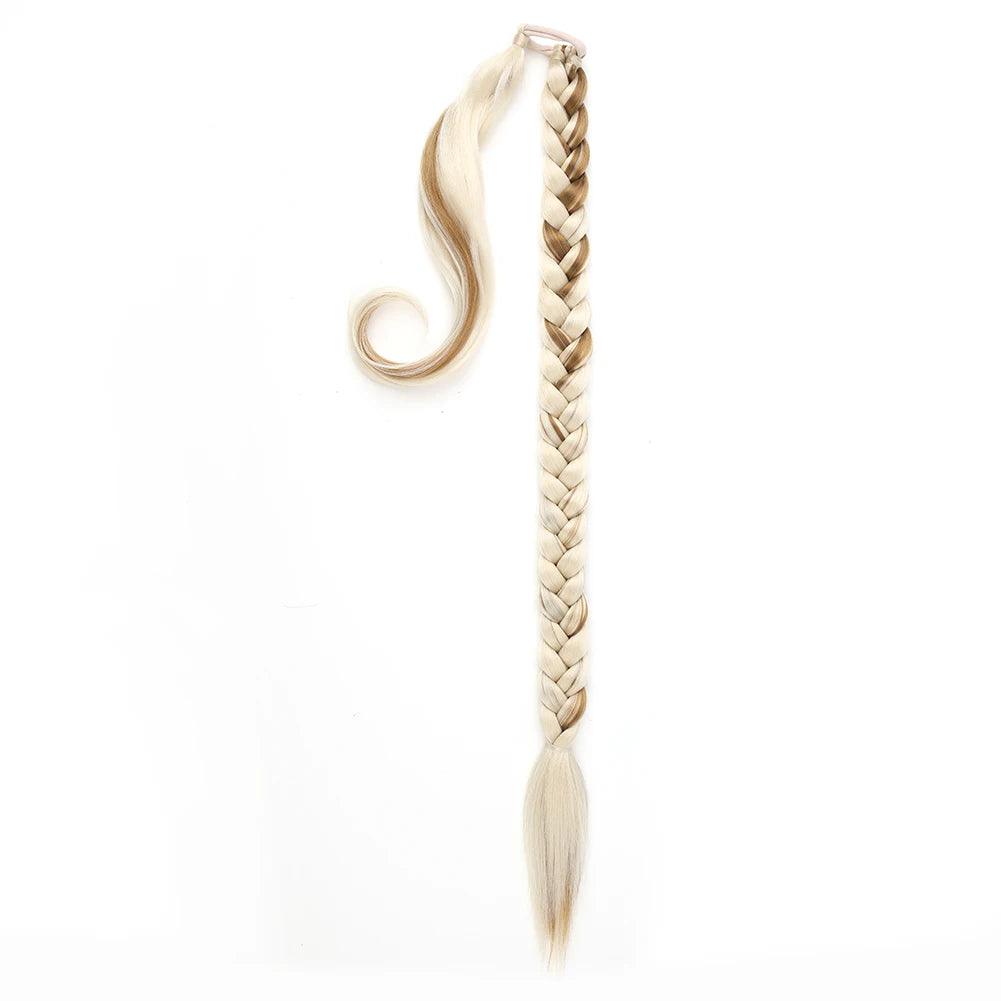 Long Braided Ponytail Extension with Elastic Tie Long Straight - ARI