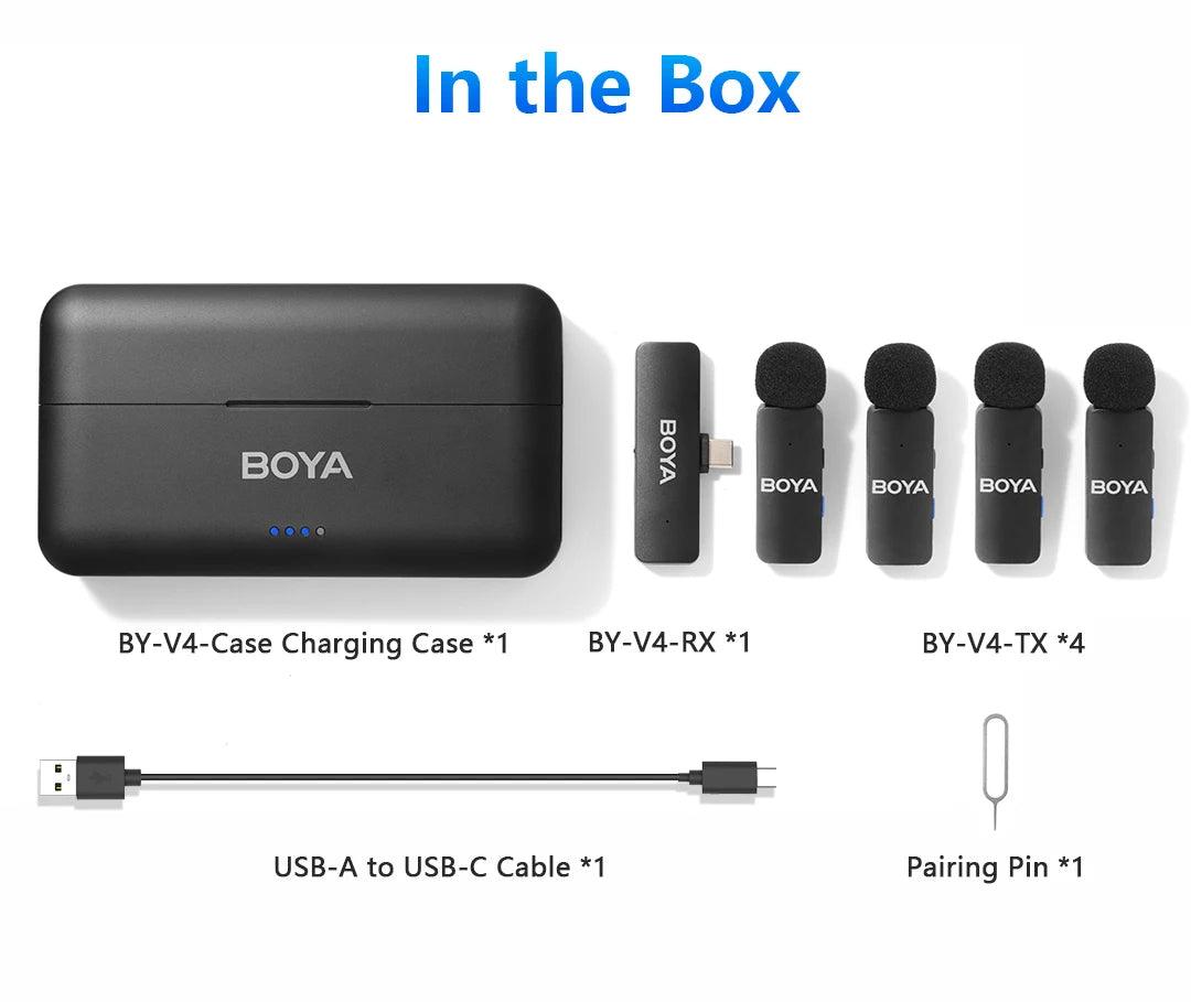 BOYA-V4U wireless microphone for phone & pc video recording live streaming - ARI